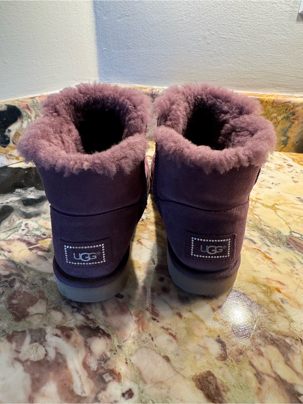 UGG Short Sheepskin Boots - Plum